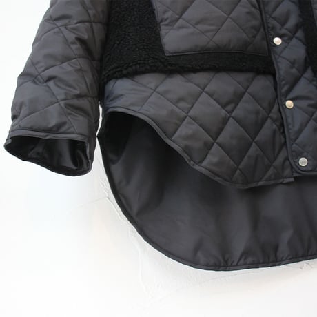 anme アンヌ　BOA/QUILT useful coat　#ブラック　【送料無料】