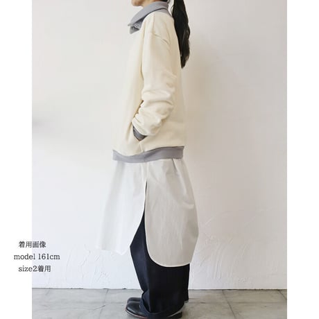 amne アンヌ　FRENCH TERRY zip turtle　フレンチテリージップタートル　#natural