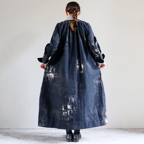 ASEEDONCLOUD アシードンクラウド　Fog forest denim Tea garden gown #black 【送料無料】