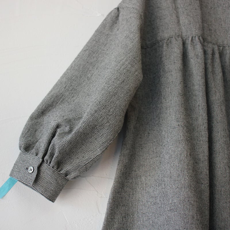 再々入荷** LinenYa リネンヤ ウールコットン長袖スタンドカラー