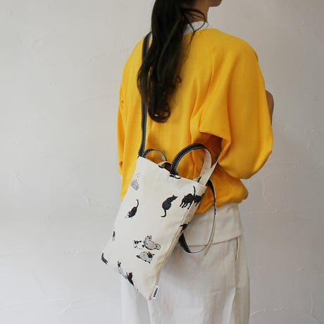 TEMBEA テンベア　3HANDLE TOTE SMALL PRINT　#CAT　【送料無料】
