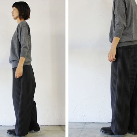 TRAVAIL MANUEL トラバイユマニュアル　T/Rトロレイバーパンツ　#グレー、ブラック、ネイビーストライプ　【送料無料】