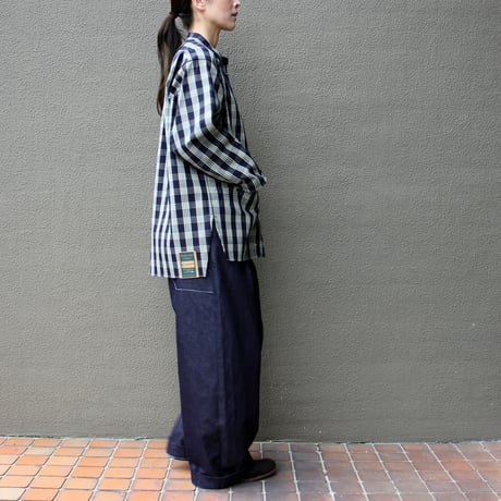 ASEEDONCLOUD アシードンクラウド　HandWerker ハンドベイカー HW light coat #indigo check
