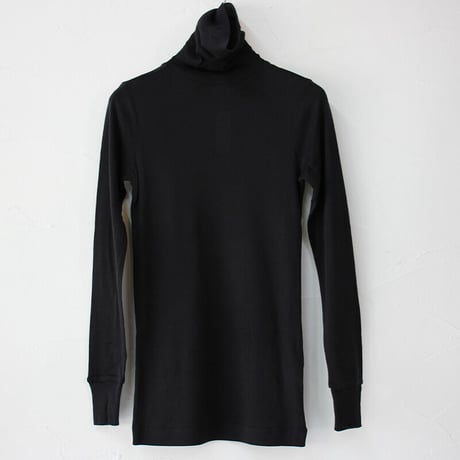 **再入荷**　homspun ホームスパン　60/1フライスタートルネックプルオーバー　#ブラック、アイアンブルー、TOPチャコール、TOPグレー