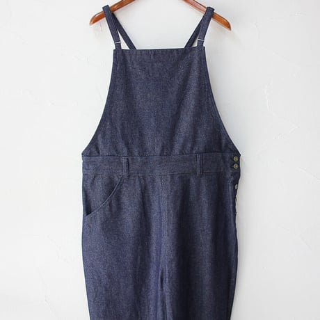 atelier naruse アトリエナルセ cotton denim salopette pants デニムサロペット #indigo 【送料無料】