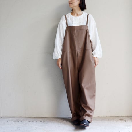 maomade マオメイド　T/Rサロペット　#カーキブラウン、ブラック