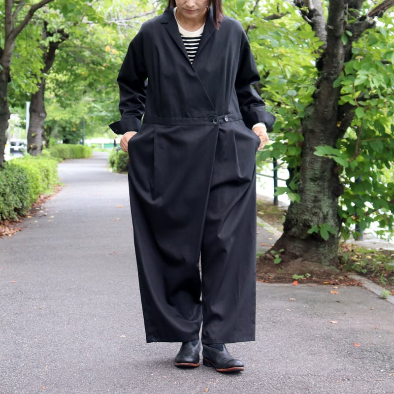 atelier naruse アトリエナルセ コットンカシュクールジャンプスーツ