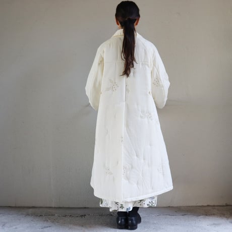 ASEEDONCLOUD アシードンクラウド　Sankayo embroidery quilt Laboratory coat #Ivory  【送料無料】