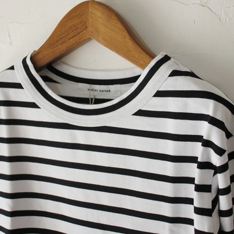 atelier naruse アトリエナルセ　コットンボーダーカットソー（長袖）　cotton border cut&sewn ～+homme～