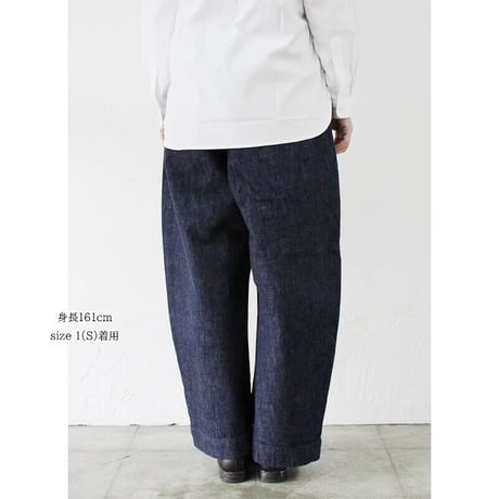 **またまた再入荷** sasanqua by trees サザンカバイツリース　13ozデニムバナナトラウザー　#インディゴ　【送料無料】