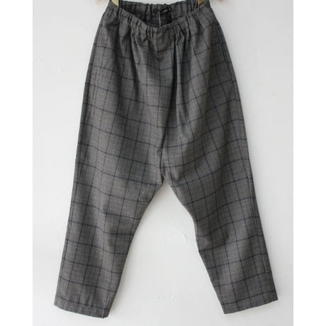 TRAVAIL MANUEL トラバイユマニュアル　ダークチェックサドルパンツ　♯ M. GREY、BROWN　【送料無料】
