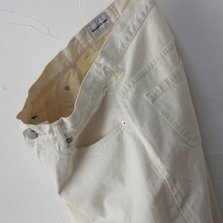 **またまた再入荷** sasanqua by trees サザンカバイツリース　Loose Tapered Denim ルーズテーパードデニム　#Ivory 【送料無料】