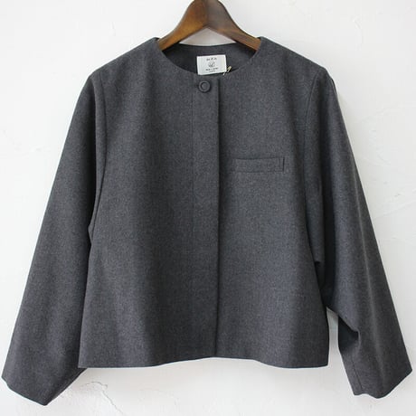 **再入荷** Linenya リネンヤ　ウール起毛ジャケット　#グレー　【送料無料】