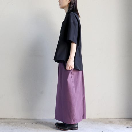 **ブラック再入荷** atelier naruse アトリエナルセ　cotton high twist poplin gaucho pants　コットンハイツイストポプリンガウチョパンツ