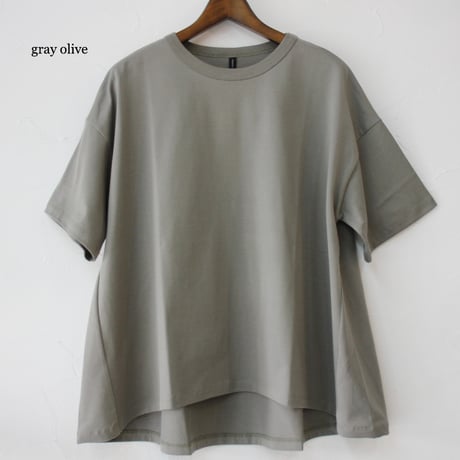**再入荷** TRAVAIL MANUEL トラバイユマニュアル　ミディ天竺バックフレアTシャツ