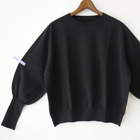 **再入荷** Linenya リネンヤ　as it is.  コットンバルーンスリーブニット　#ブラック