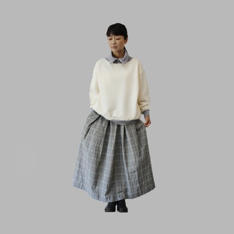 amne アンヌ　FRENCH TERRY zip turtle　フレンチテリージップタートル　#natural