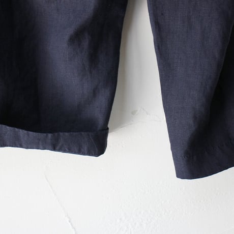 TRAVAIL MANUEL リネンポプリンサドルパンツ　#ブラック、ネイビー、グレー　【送料無料】