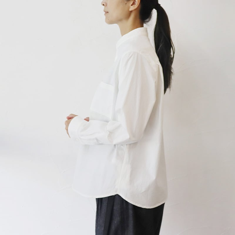 再入荷** atelier naruse アトリエナルセ コットンバンドカラー 再入荷** atelier naruse アトリエナルセ コットンバンドカラー