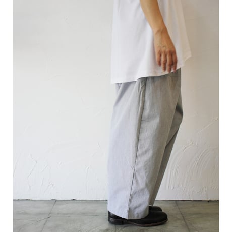 **再入荷** LinenYa リネンヤ　コードレーンワンタックパンツ　#ブルー、グレー　【送料無料】