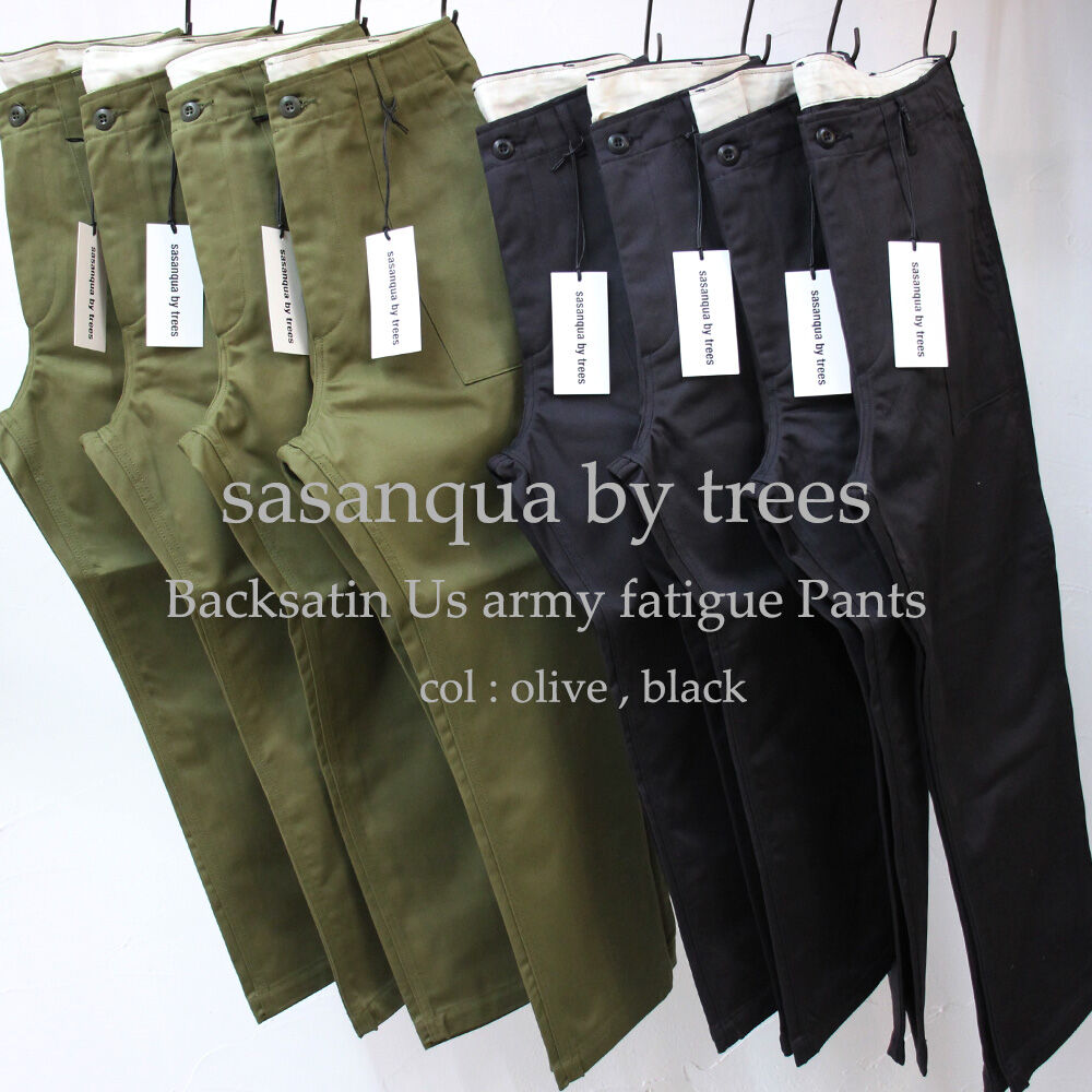 sasanqua by trees サザンカバイツリース　Backsatin Us army fatigue Pants  バックサテンUSアーミーファティーグパンツ