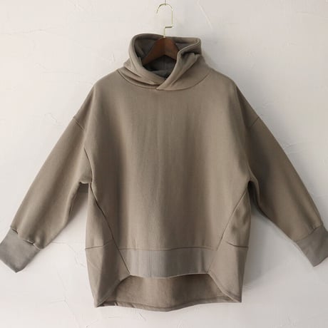 maomade マオメイド　スタンダード裏毛起毛ワイドパーカー　#ナチュラル、アッシュベージュ、マットブラック