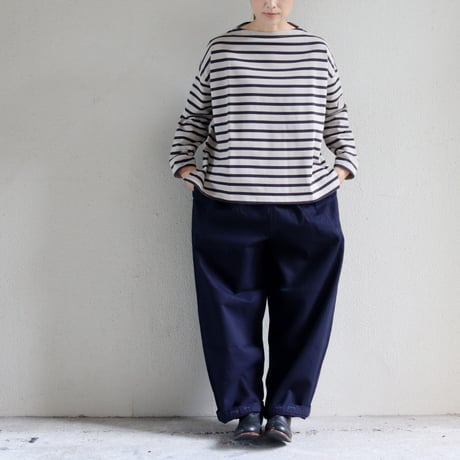**今季も再入荷** homspun ホームスパン　10ozデニムギャザーパンツ　#ホワイト、ブリーチブルー、ブルー