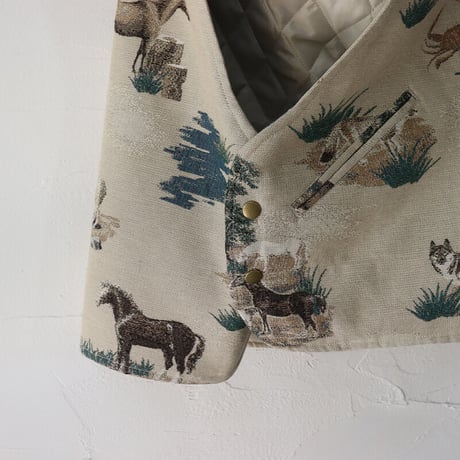 ASEEDONCLOUD アシードンクラウド  Constellatoin cloth Hiraeth waistcoat #beige 【送料無料】