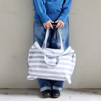 **ラスト一点 MORE SALE** homspun ホームスパン　先染め帆布バッグ　#ストライプ、チェック、ボーダー　【送料無料】