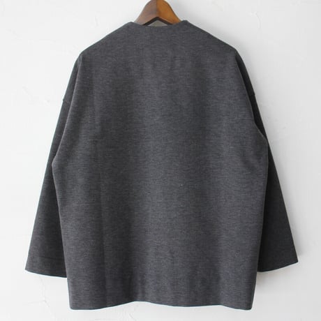 TRAVAIL MANUEL トラバイユマニュアル　ミラノリブカーデジャケット　#チャコールグレー、ブラック