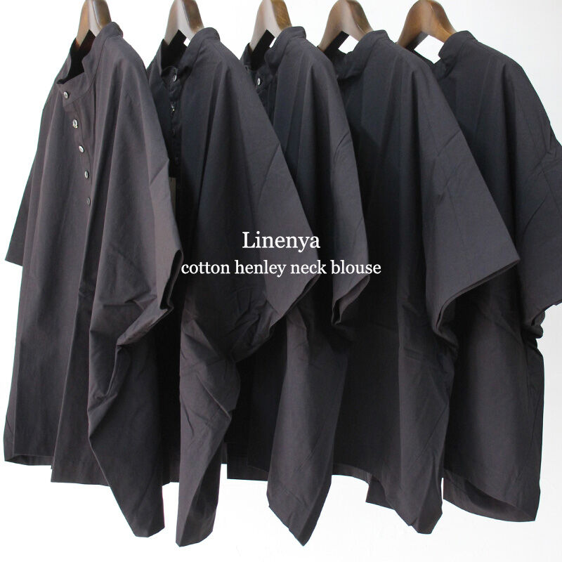 またまたまた再入荷**Linenya リネンヤ コットンヘンリーネック 