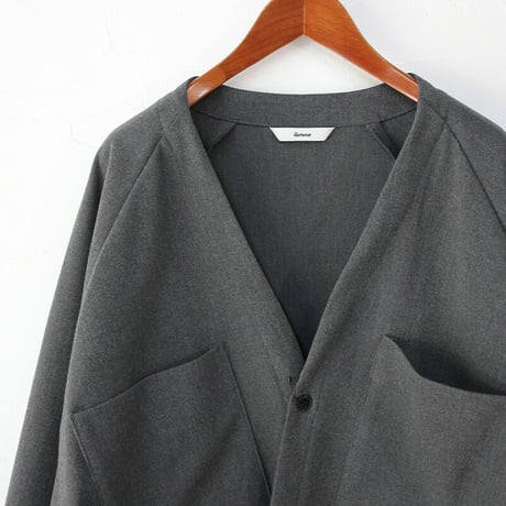 amne アンヌ　DRAPEY cardigan #チャコール、ブラック　【送料無料】