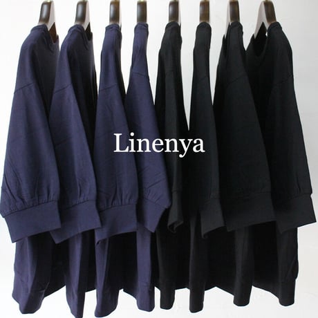 **またまたまた再入荷** Linenya リネンヤ　クルーネック5分袖Tシャツ　【送料無料】