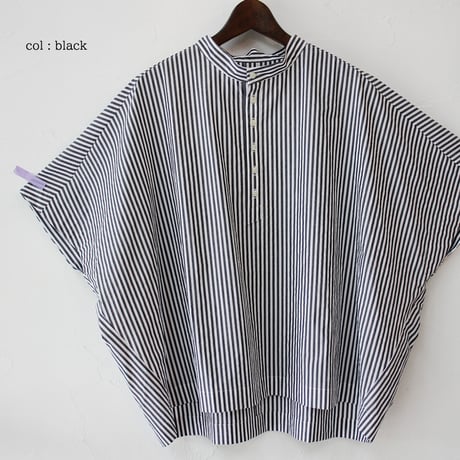 **またまたまた再入荷** LinenYa リネンヤ　近江タンブラーヘンリーネックブラウス　#ブラック、ネイビー、ベージュ、レッド