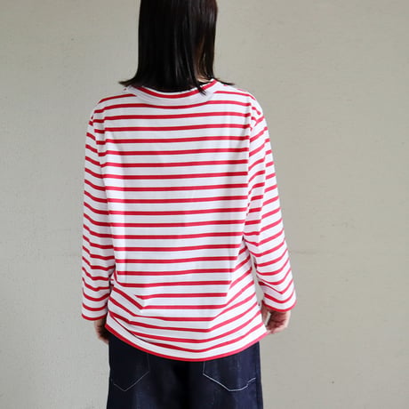 atelier naruse アトリエナルセ　コットンボーダーカットソー（長袖）　cotton border cut&sewn ～+homme～