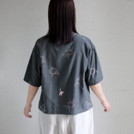 atelier naruse アトリエナルセ　レーヨンコットン開襟シャツ～バレリーナ～ rayon cotton open collar shirt　【送料無料】