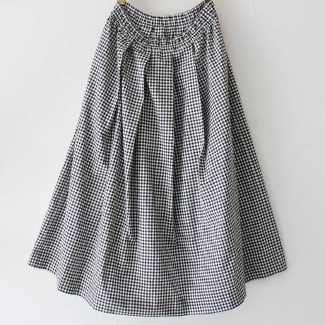 **またまたまた再入荷** LinenYa リネンヤ　コットンシルクタックスカート　#ギンガムチェック