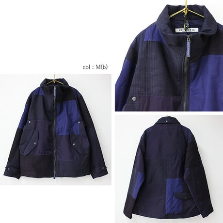 FUNSET OF ART ファンセットオブアート IDGパッチワークハカマデッキジャケット　＃インディゴ　【送料無料】