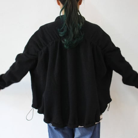 maomade マオメイド　圧縮ウール バックギャザー ジャケット　#ネイビー、ブラック