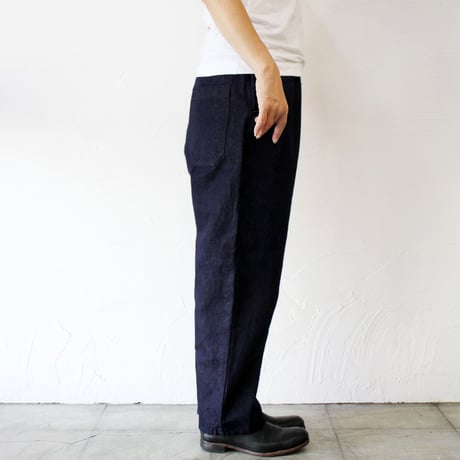 TRAVAIL MANUEL トラバイユマニュアル　コットンリネンデニムユニティパンツ　#インディゴ