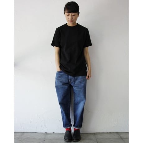 homspun ホームスパン　40/2天竺半袖Tシャツ　#サラシ、チャコール、ブラック