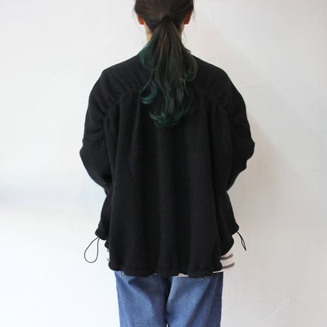 maomade マオメイド　圧縮ウール バックギャザー ジャケット　#ネイビー、ブラック