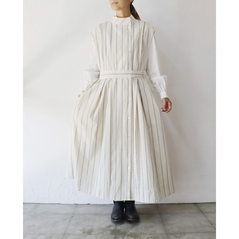 ASEEDONCLOUD アシードンクラウド　Zephyros stripe Hiraeth work coat #off white 【送料無料】