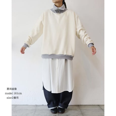amne アンヌ　FRENCH TERRY zip turtle　フレンチテリージップタートル　#natural