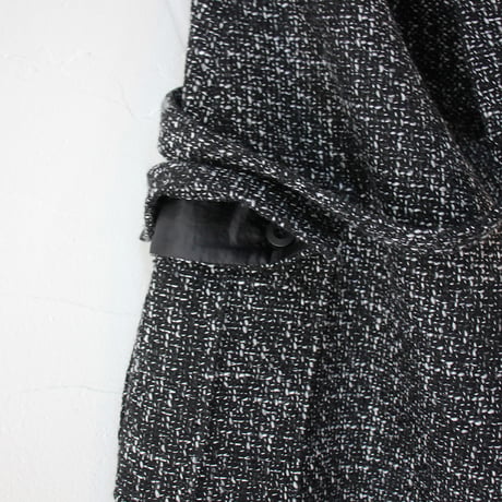 **再入荷** KHA:KI カーキ　TWEED CARGO SKIRT ツイードカーゴスカート　#ブラック　【送料無料】