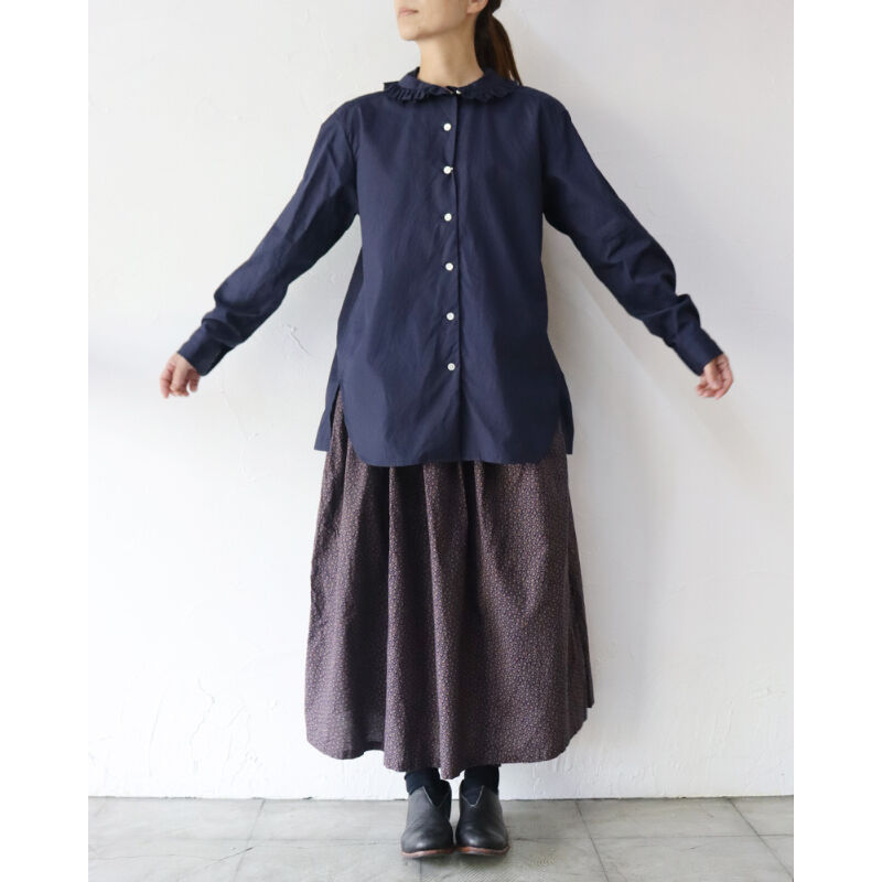 再入荷** homspun ホームスパン キャラコ小花プリントギャザースカート
