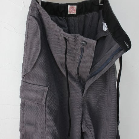 FUNSET OF ART ファンセットオブアート　コットンリネン刺し子バルーンカーゴパンツ　#grey 【送料無料】