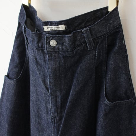 **再入荷** atelier naruse アトリエナルセ　コットンデニムタックパンツ　cotton denim tuck pants　#インディゴ