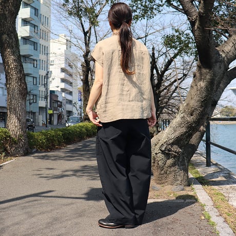 ASEEDONCLOUD アシードンクラウド　HandWerker　ウェザークロスワイドトラウザー　#ブラック