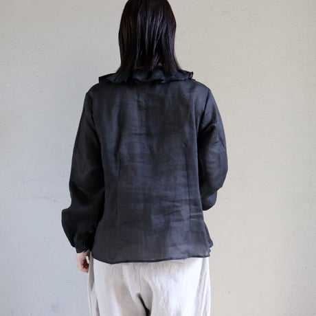 SUSURI ススリ　スネイルブラウス　#off white , black  【送料無料】